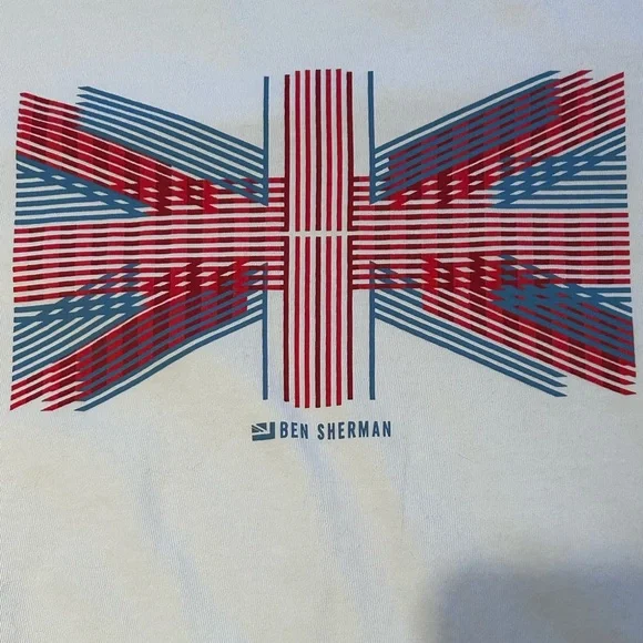 Ben Sherman Union Jack Graphic T-Shirt Size XXL | British Heritage Tee | EUC - Picture 4 of 9
